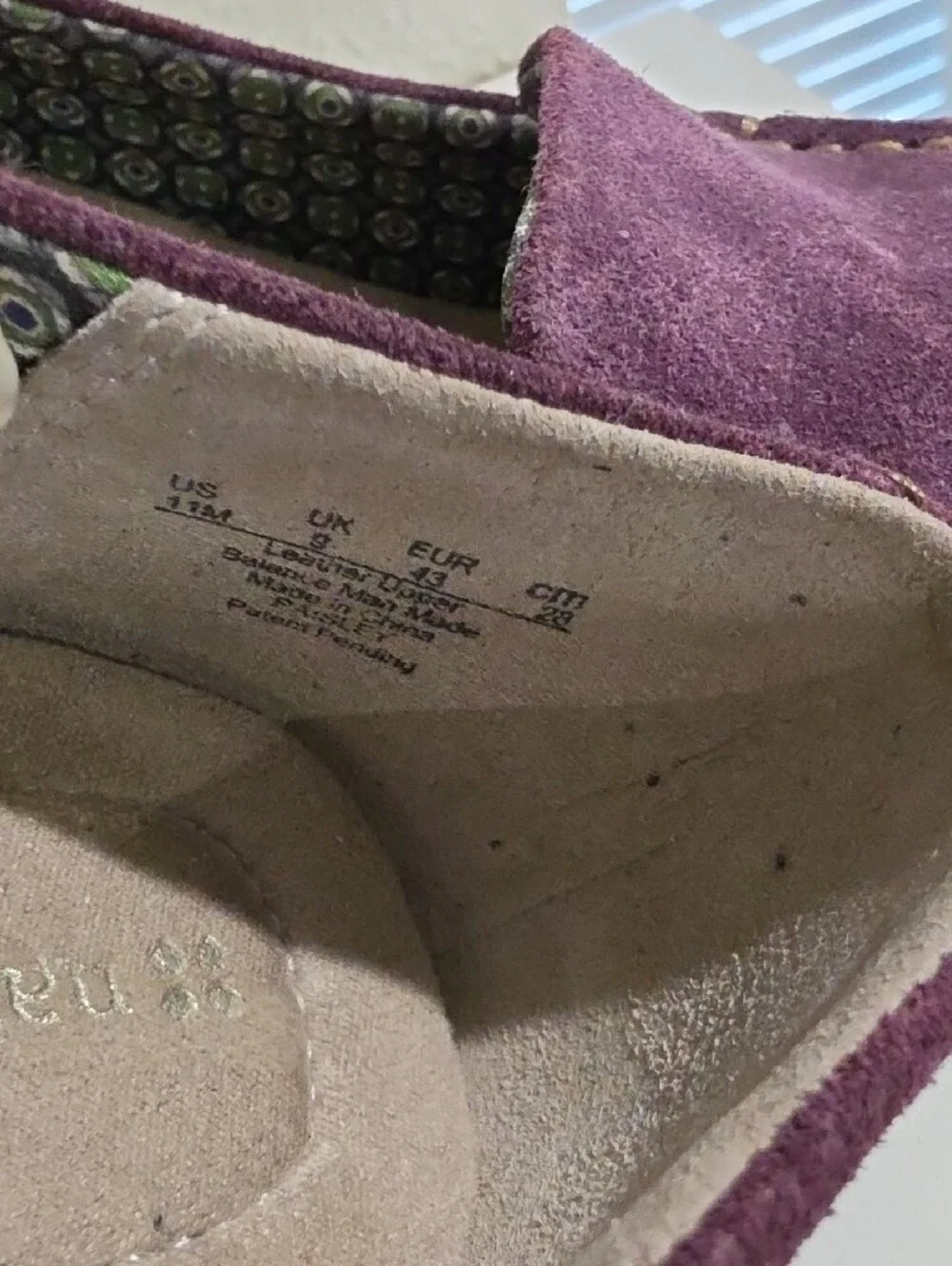 Naturalizer Purple Suede Wedge Loafers